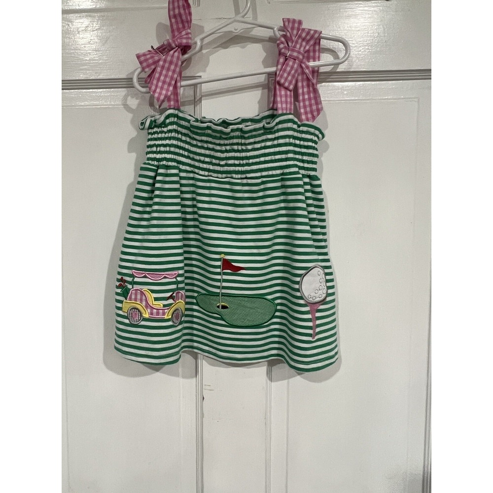 Girls Size 6 Golf Appliqué Shirt